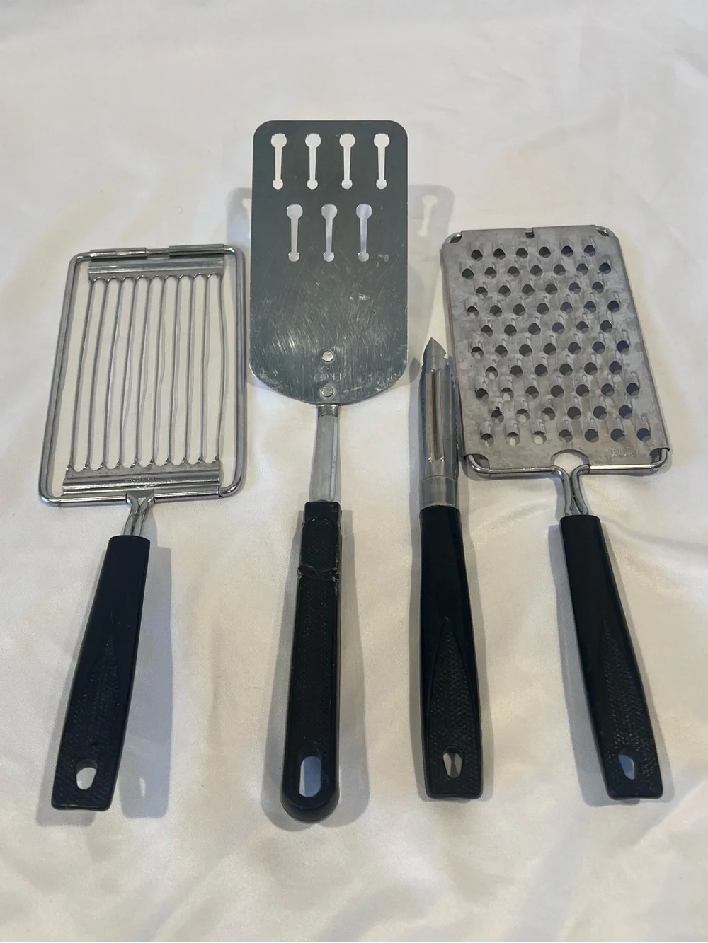 Vintage EKCO USA 4 Pc Kitchen Utensil Set Stainless Steel